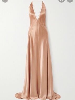 Michael Lo Sordo Alexandra silk dress in gold